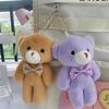 Очаровательный плюшевый брелок в виде мишки, подарок, розовый, серый, коричневый, фиолетовый цвета