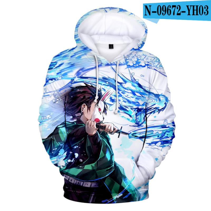 Аниме Demon Slayer Kimetsu no Yaiba толстовки с 3D принтом для мужчин и женщин толстовки в стиле Харадзюку спортивные костюмы для мальчиков и девочек одежда