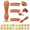 8/10/12Pcs Retro Wax Seal Stamp Head Kit Multishape Enamelled Seal Heads  Gift Packing