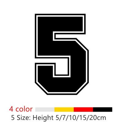 Цифры 5, гоночный номер, наклейка на шлем, гоночные виниловые наклейки, аксессуары для мотоциклов, автомобильная наклейка