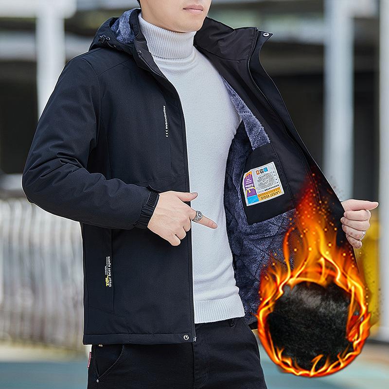 Куртка для активного отдыха на весну и осень, мужская ветрозащитная теплая водонепроницаемая куртка со съемным капюшоном