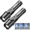 Portable High Power Led Flashlight Rechargeable Retractable Flashlight Digital Zoom Usb Hand Light For Camping Outdoor Emerge