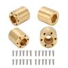 4 шт. Латунный шестигранный адаптер для колес, Адаптер для расширения гусеничной машины RC 110 RC, 1,9 2,2 дюйма VP