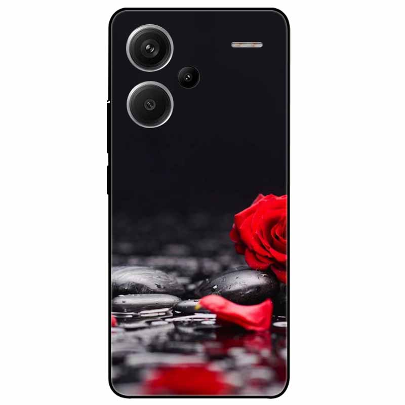Чехол для Redmi Note 13 Pro Plus 5G Pro+ Мягкий Черный Расписные Кошки ТПУ Funda для Xiaomi Redmi Note 13 Pro 5G Note13 Силиконовый Чехол