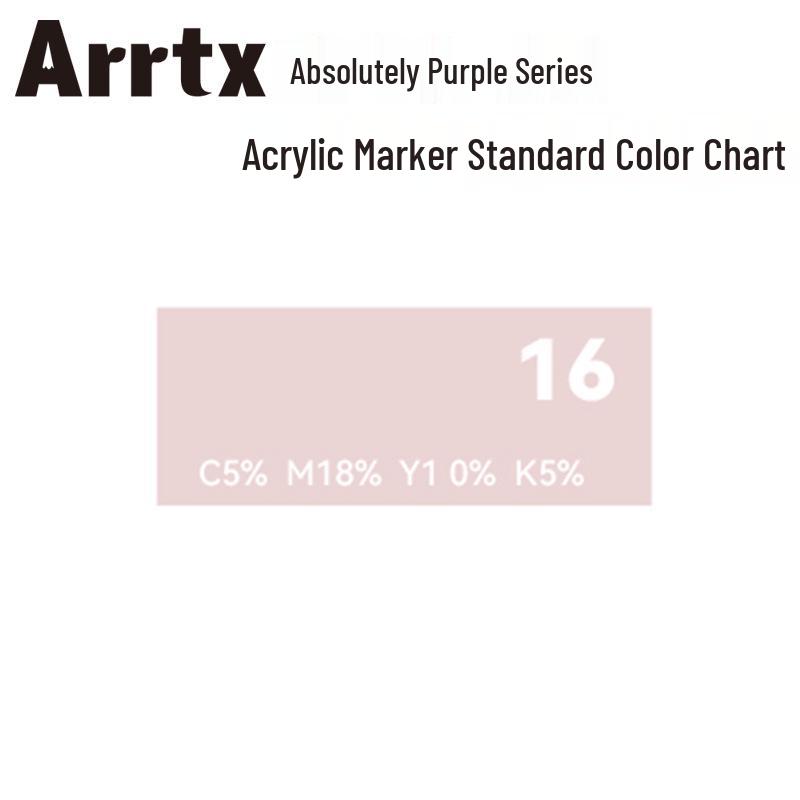 Arrtx Ataishi Акриловый маркер с мягким наконечником, 1 шт., Абсолютно фиолетовый, Стиль A/B, 30 цветов, Водонепроницаемый, Быстросохнущий, Непрозрачный.