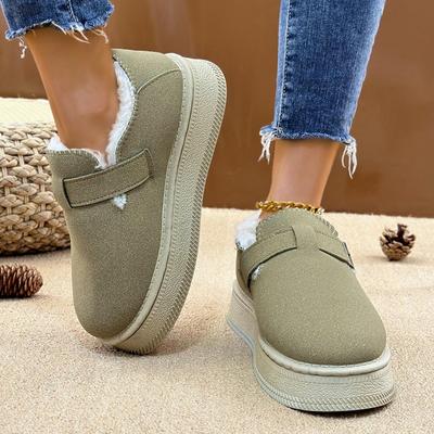 Женские зимние ботинки Burken на толстой подошве, новый стиль, утолщенный бархат, на одну ногу, обувь для хлеба, северо-восточная хлопковая обувь