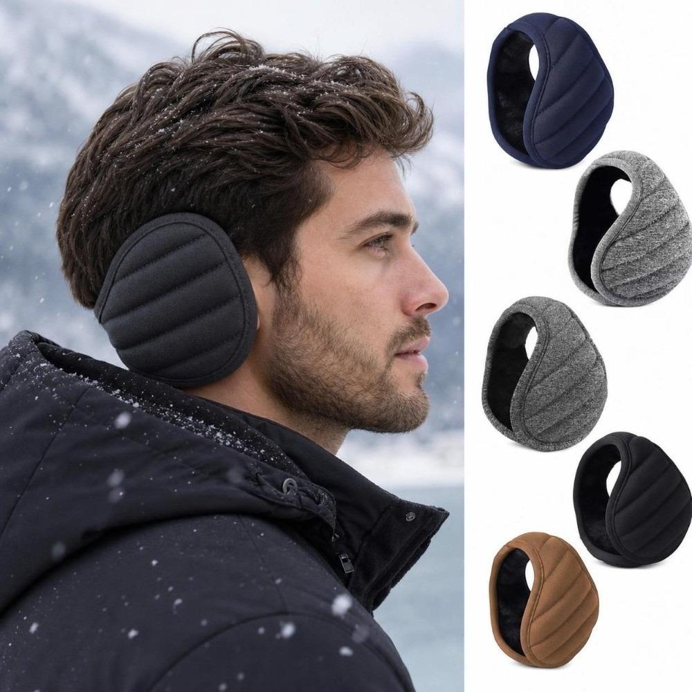 Thick Plush Lined Winter Earmuffs Soft Windproof Ear Covers Portable Plush Earmuffs Outdoor Use