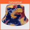 Summer Neutral Tie Dye Printed Fisherman Hat Outdoor Breathable Hat Sunshade