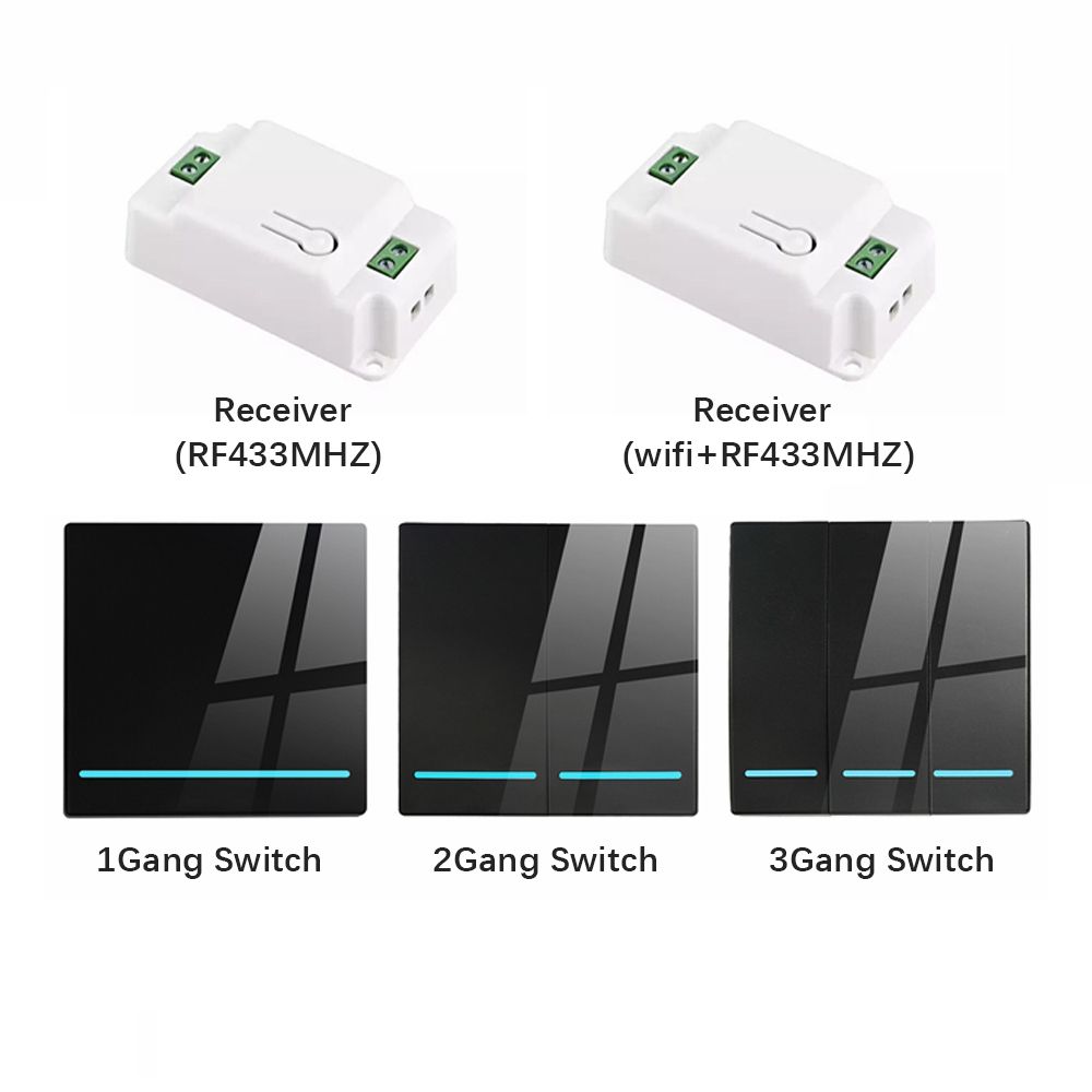 86mm Led 2 Way Push Button Switch Rocker Switch Remote Transmitter Remote Control Switch