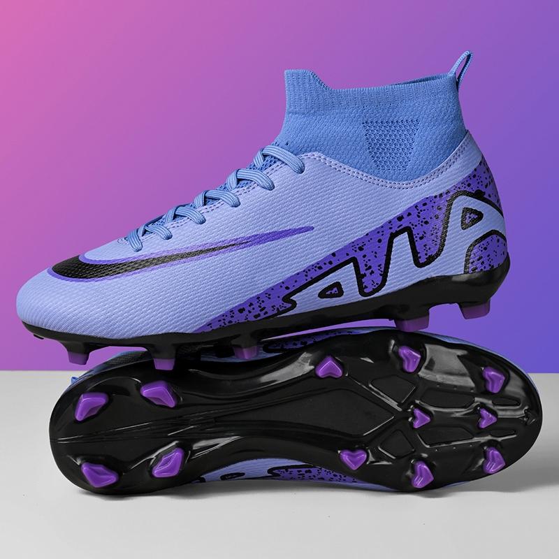 Новые мужские тренировочные футбольные бутсы с поддержкой голеностопа, детские шиповки, обувь для игры в футбол на траве TF/FG, для матчей, популярные, высококачественные, для футзала, для зала
