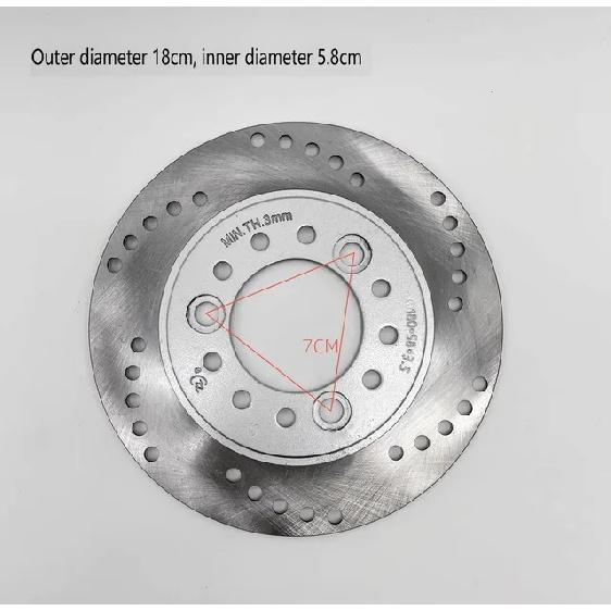 Brake Braking Pad For Electric Motorcycle Part Scooter Disc Outside Diameter 180mm Inner Hole 58mm Screw Distance 70mm Thicknes