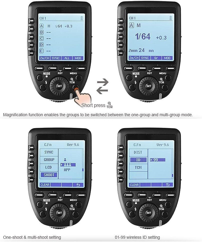 Изделие со знаком технического соответствия и инструкцией на японском языке. Беспроводная система синхронизации вспышек Godox High Speed Sync X с большим ЖК-экраном.