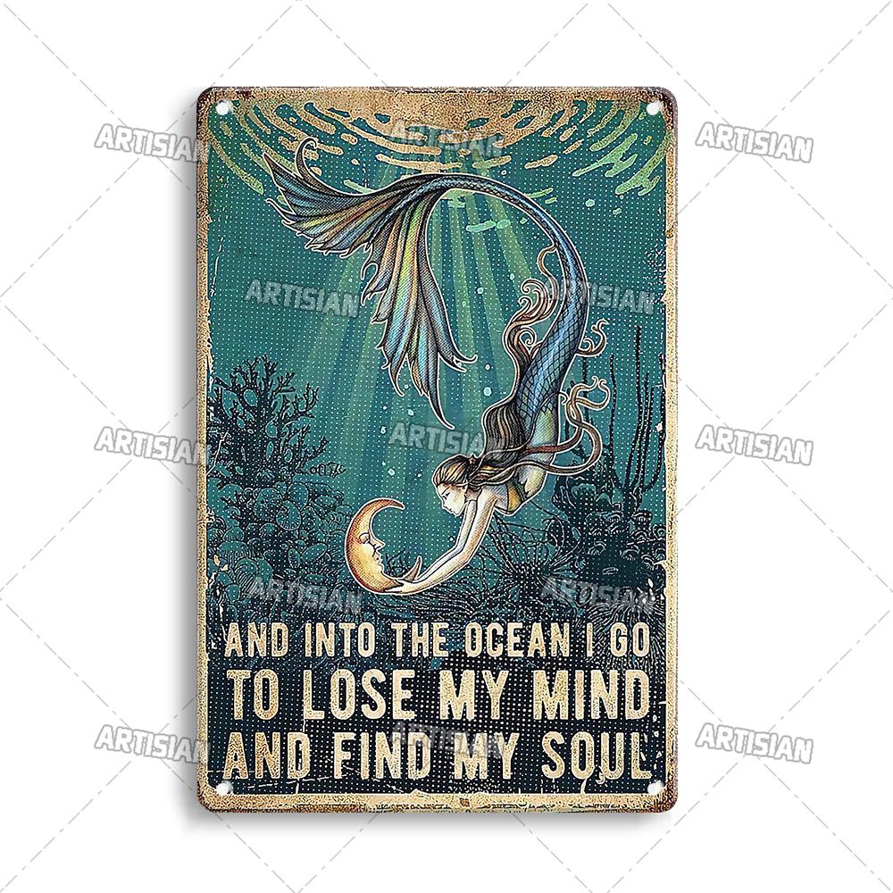 Художественный Плавание Металлический Знак Дайвинг Жестяной Плакат Спорт Океан Декоративная Тарелка Настенный Декор Гараж Бар Паб Клуб Отель Кафе Кухня