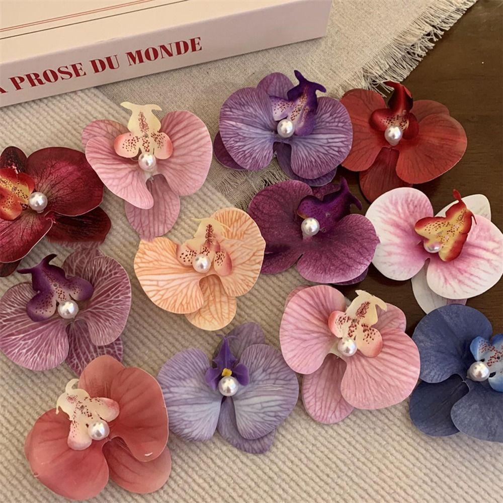 Chic Hair Grip Orchid Butterfly Hairpin Gift Flowers Hair Clips  Women