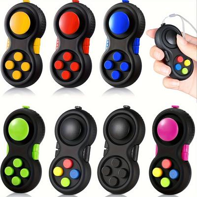 Pad Fidget Pad с 8 функциями Fidget, регулятором Fidget, регулятором стресса, игрушечным кубом Fidget, снимающим стресс и тревожные игрушки