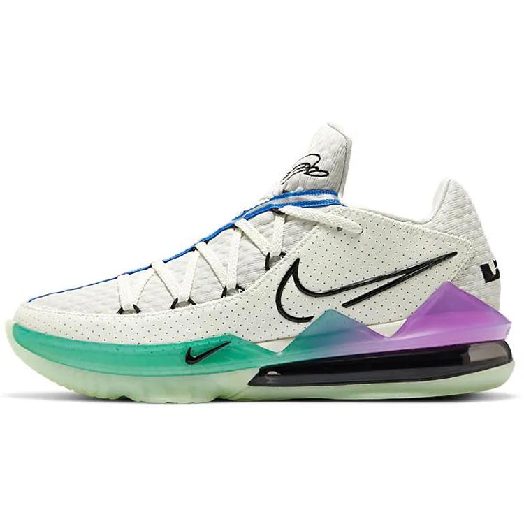 Nike LeBron 17 Low 'Glow In The Dark' (Unisex) Spruce Aura / Black / Racer Blue Basketball Shoes CD5007 005