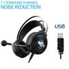 7.1Professional Anti-pull Breathing Light Gaming Headset Music Headphones Stereo Over Ear Wired Earphones With Mic For PC PS4 Skype Xbox