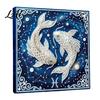 Handmade Faux Pearl Painting Kit DIY Kit 12 Zodiac Signs Rhinestone Art Set for with Wooden Frame Adults Beginners Fake Wall Decoration