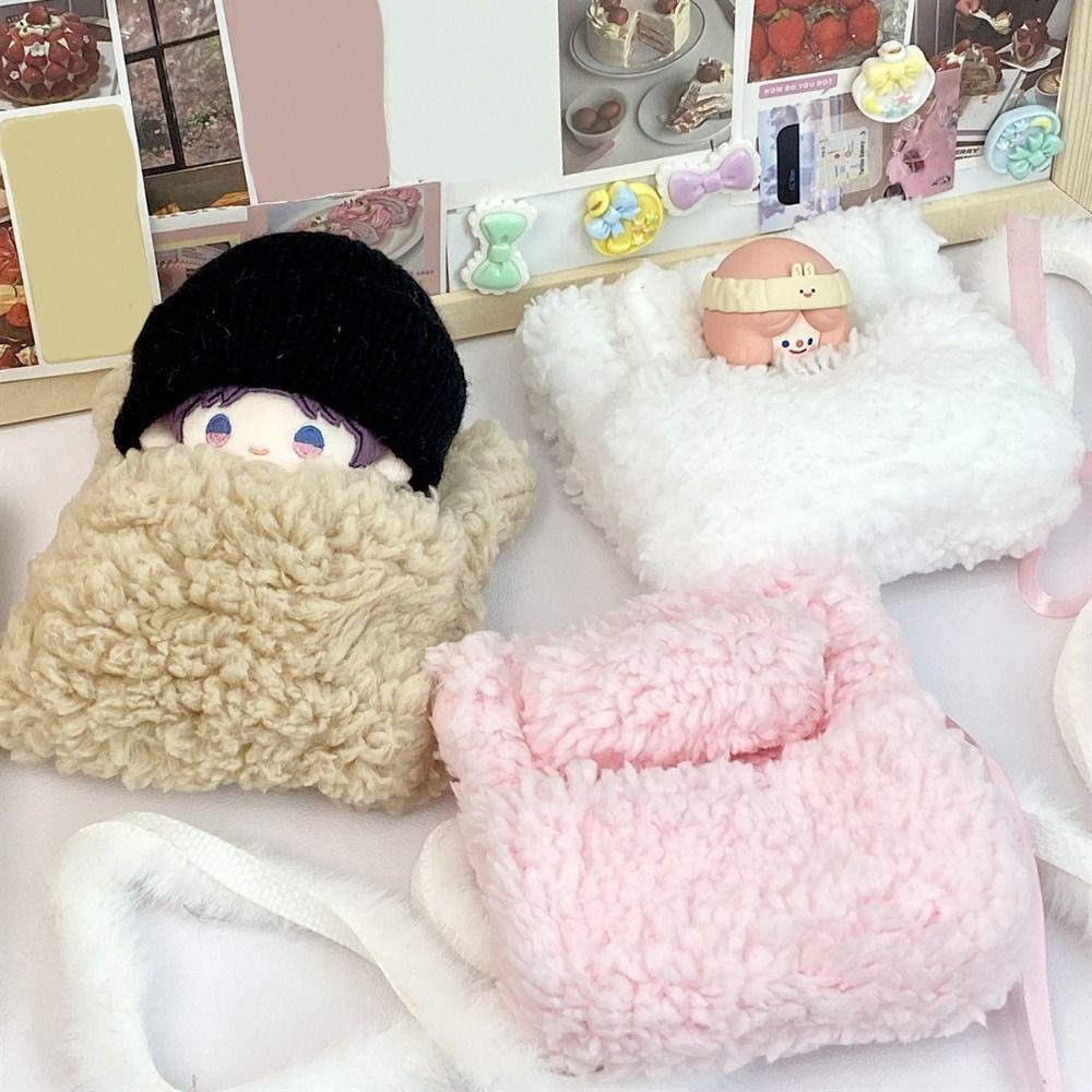 Cloud Quilt 10cm Doll Bed With Pillows Doll Miniature Bed Girls Gift Doll Sleeping Bag DIY Toys