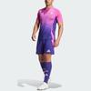 Adidas Germany 2024 Away Shorts Color Block Elastic Waist Straight Football Pants Fan Version Men Shorts Academy-Purple IP8167