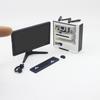 Compact Black Office Scene Model With Precise Proportions Ideal For Photography And DIY Projects