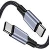 Кабель USB-C Type-C для быстрой зарядки USB C на C, 90 градусов, PD100W, провод для быстрой зарядки, 480 Мбит/с, 0,5/1/1,5/2/3,0 м