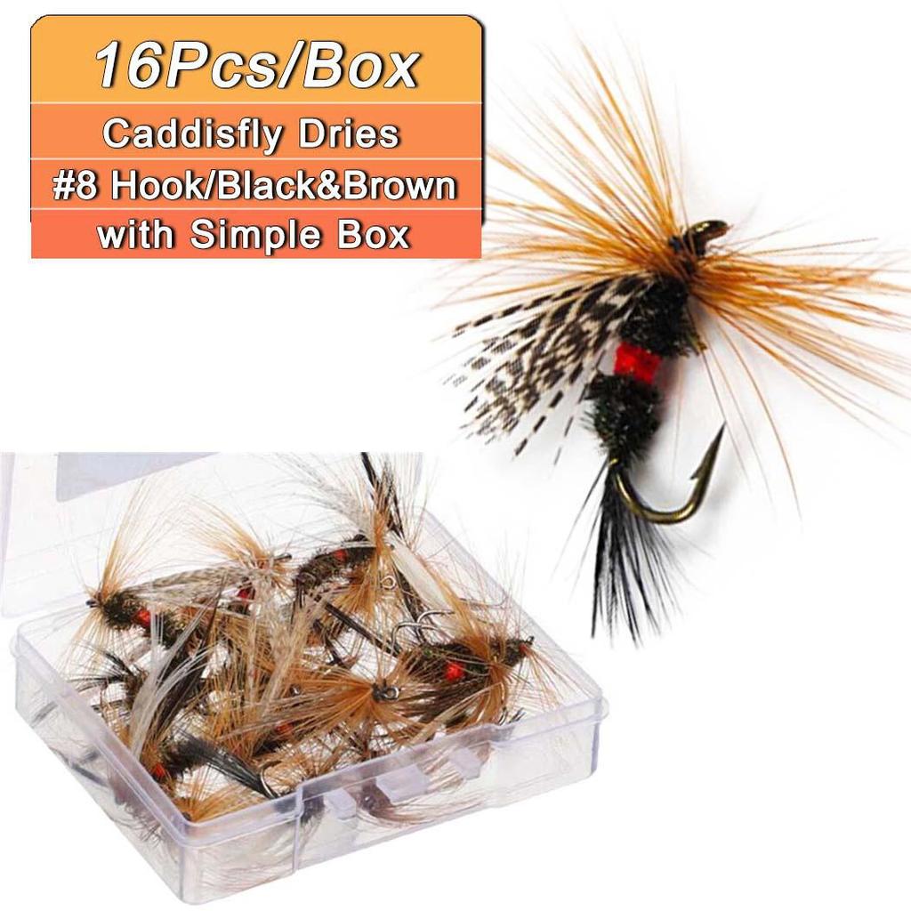 8/16/24Pcs Insects Flies Fly Fishing Lures Dragonfly Topwater Bait Dry Flies Trout Artificial Crank Hook Insects Lure