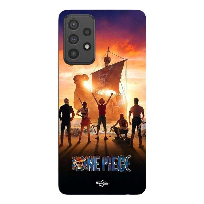Coque de téléphone - MANIACASE - Samsung Galaxy A53 - Silicone TPU - Noir - One piece manga anime