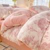 Утолщенный молочный флис Четыре предмета Теплый коралловый флис Простыня Пододеяльник Флисовое постельное белье Фланель