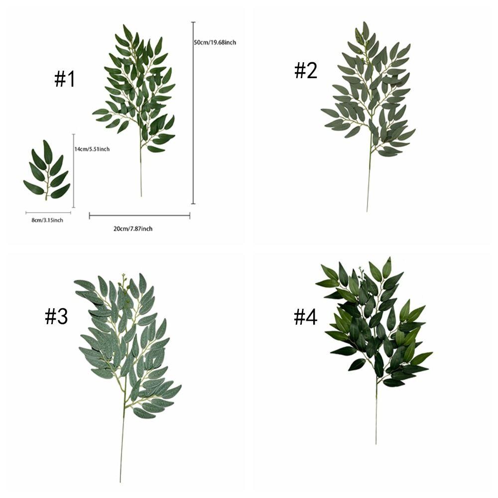 Handmade Silk Willow Leaves Long Fake Plant Home Garden Decor