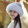 SOMALER Зимние женские вязаные шапки из натурального меха норки, шапки с полями из лисьего меха, вязаные шапки-ведра