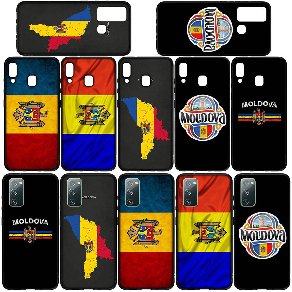 Чехол для телефона Samsung Galaxy S24 S23 iPhone 16 15 14 Xiaomi Redmi Note 13 12 11 8 Plus 10 9 Pro Max X XR 13C 12C A15 OPPO Huawei Чехол с флагом Молдовы