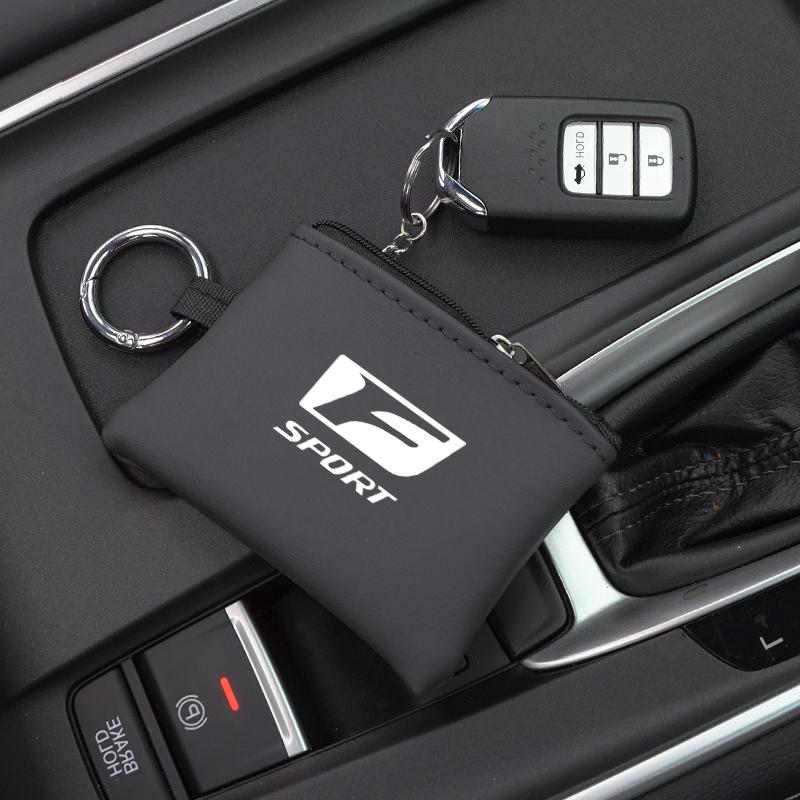 Car Key Bag Leather Coins Wallet Mini Card Pouch For Lexus F SPORT IS250 IS200 CT200h GS300 LS430 RX450h LX570 IS300 ES300h