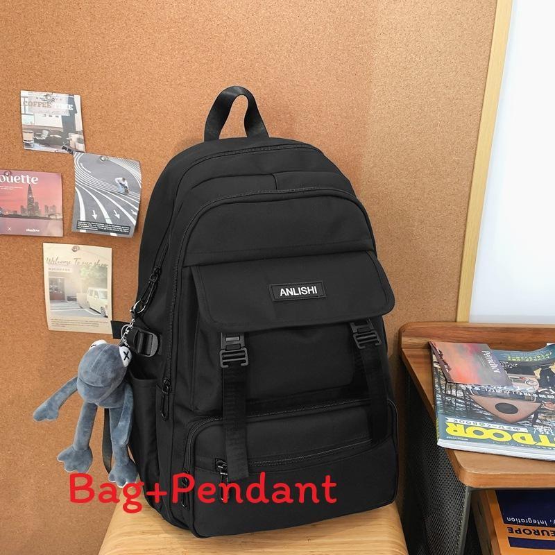 Modern Casual Backpack With Bold Letter Pattern And Padded Shoulder Straps For School Use