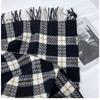 Women's Plaid Scarf - Windproof Warm Winter Scarf with Fringe Tassels Multi-Color Options for Casual & Formal Outfits