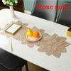 PVC Table Flag Long Hollow Out Bronzing Table Runner Creative Irregular Flower Nordic Light Luxury Wedding Christmas Decoration