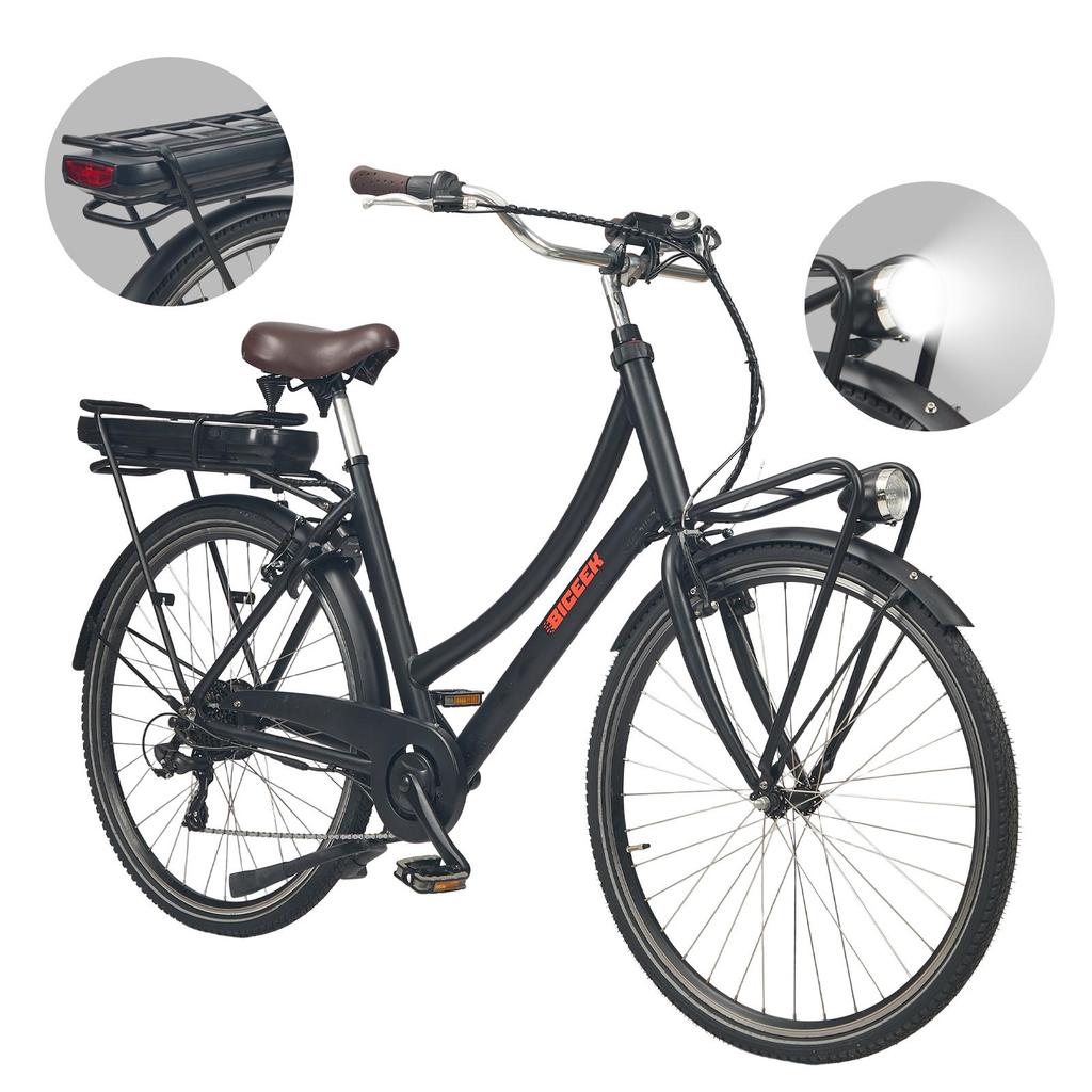 The New Ebike BICEEK Step‑Through City Electric Bicycle with 7‑Speed Shimano Gears, 36V 13Ah Lithium Battery, 500W Peak Motor and 28 Inch Tires J1 ST