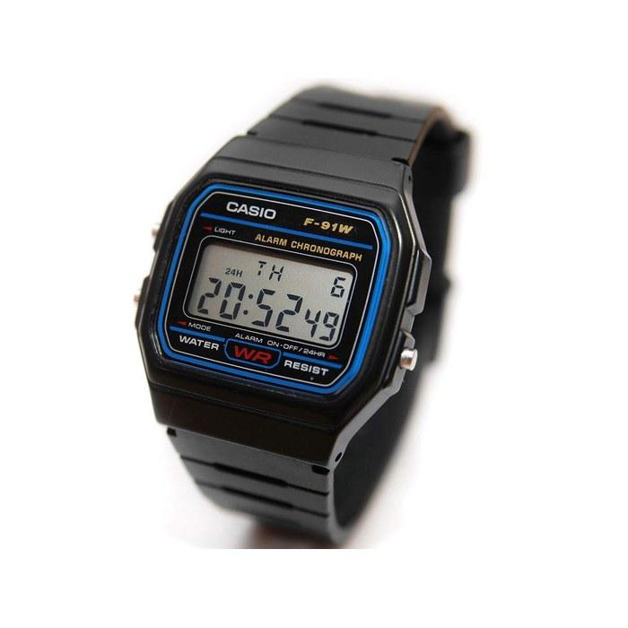 Часы Casio Стандартные Цифровые F-91W-1 (черный)