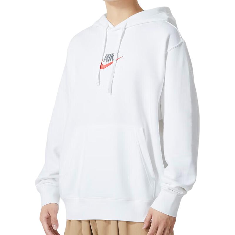 Nike Sweatshirts Men's White Hooded Moderate Regular FB7789-100