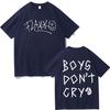 Rels B Flakk Футболка с принтом Smile Boys Dont Cry Модная повседневная оверсайз футболка с коротким рукавом Унисекс Уличная одежда