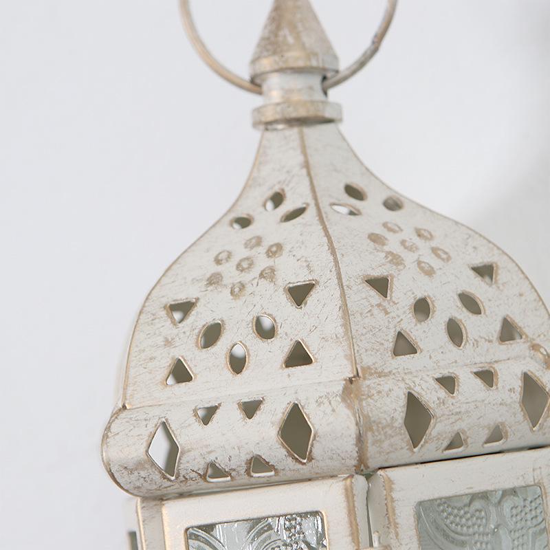 2Pcs Retro Moroccan Candle Holder Hanging Lantern Wedding Celebration Decorative Candlestick