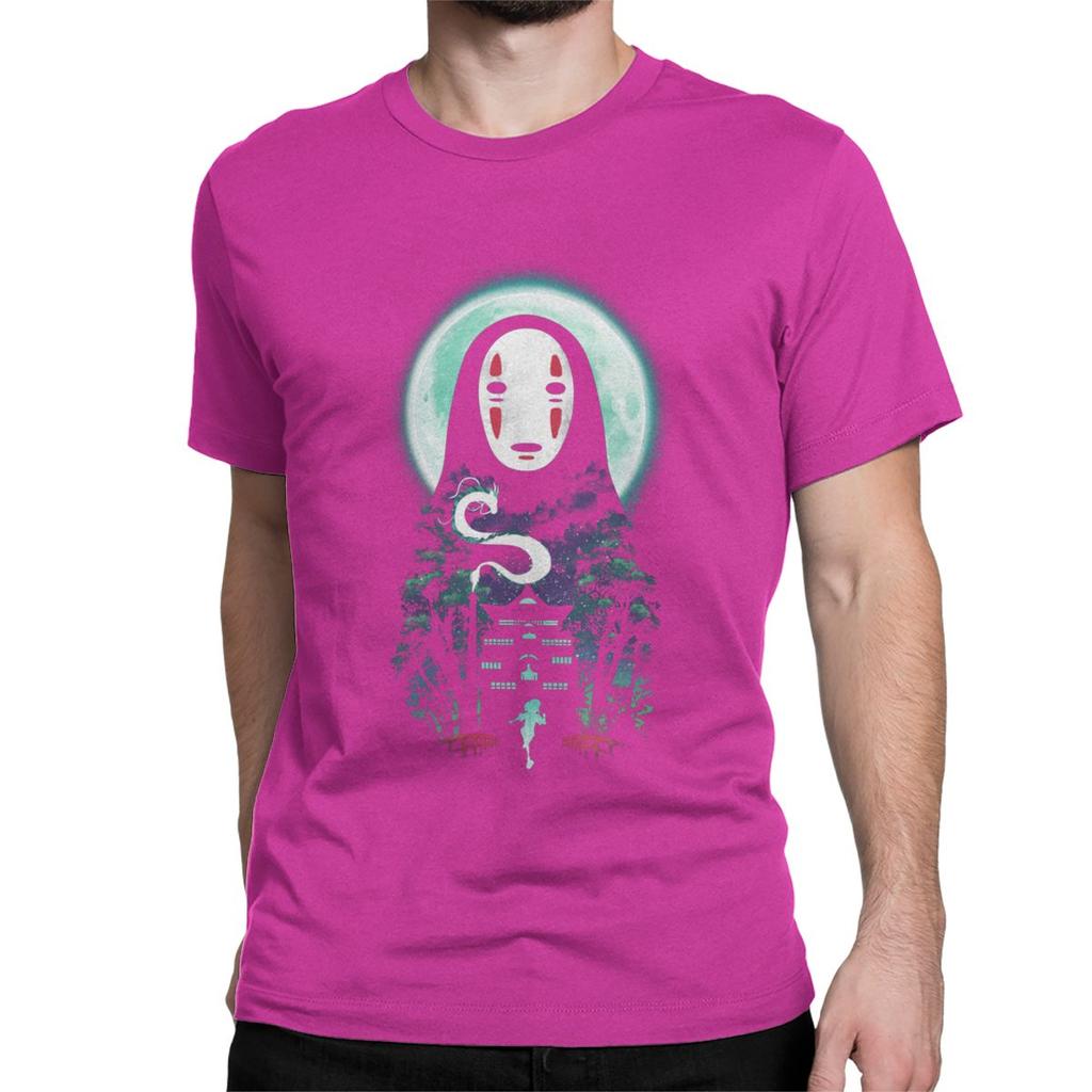 Hipster Forest Spirit T Shirts For Men Crew Neck T Shirts Spirited Away Ghibli Short Sleeve