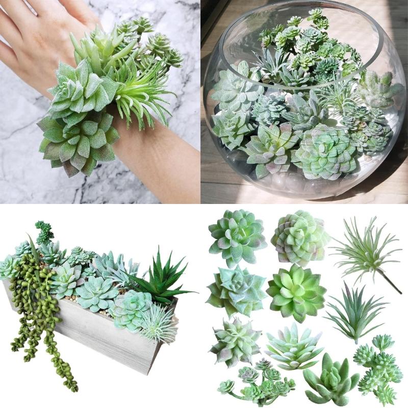 11Pcs Realistic Potted Plant Artificial Potted Plant Arrangement For Tabletop Shelf Home Office Desk Decoration