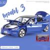 1:32 Масштабная модель 3, литой автомобиль из сплава, игрушечный автомобиль с откатным механизмом, звуком и светом для детей, взрослых, подарочная коллекция