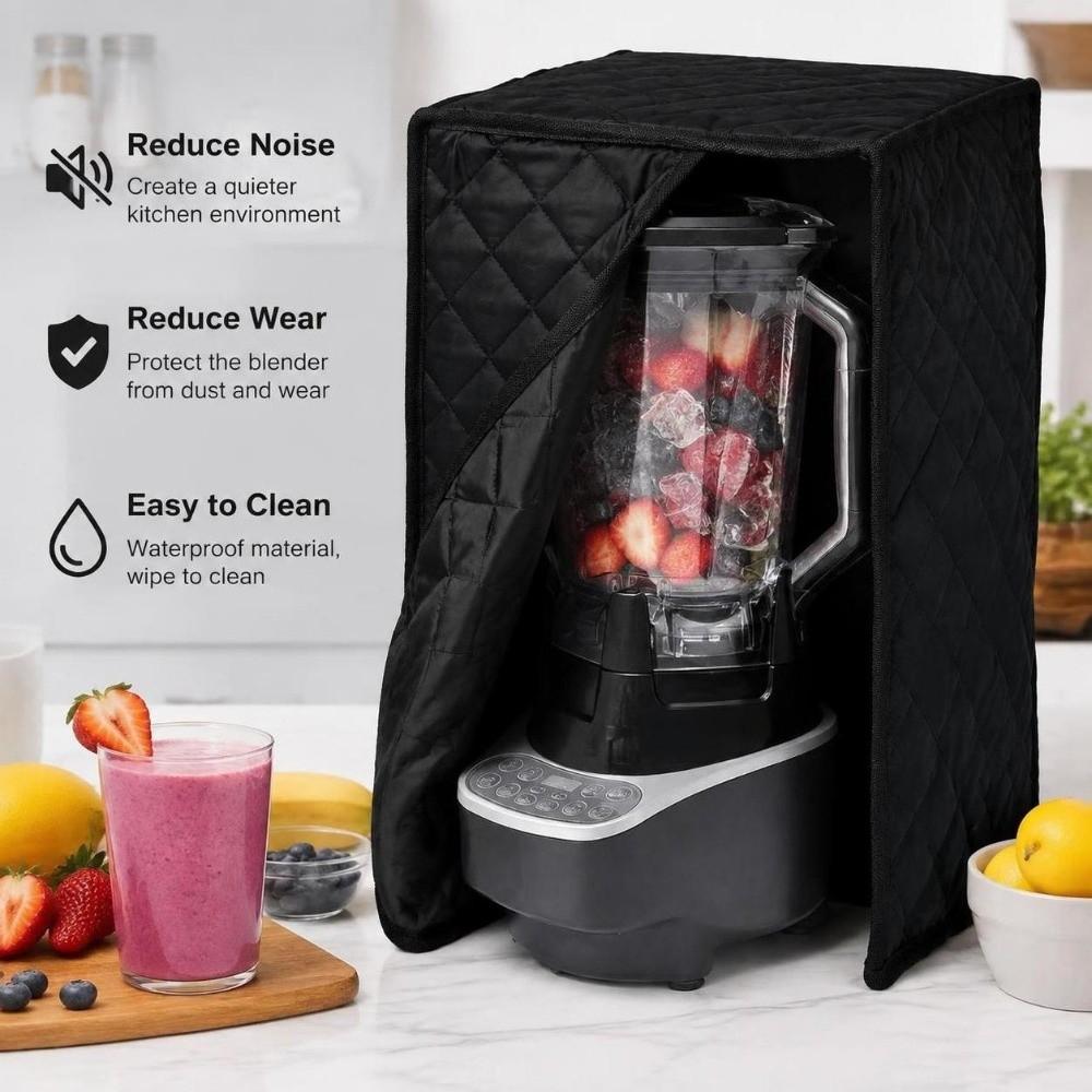 Black Blender Dust Cover Quilted Fabric Food Processor Cover Home Appliance Protection