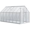 Garden Greenhouse 7.1 M² In Aluminum Polycarbonate With Foundation 190 X 375 X 199 Cm Greenhouse With Window