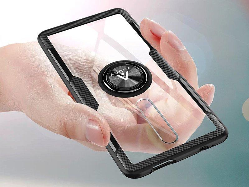 Etui Alogy Ring Holder Clear Armor Do Xiaomi Redmi K30/ Poco X2 Czarne
