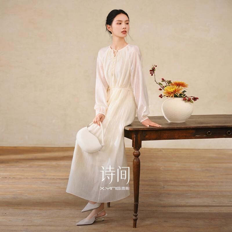Женское длинное платье Xiangying с круглым вырезом