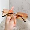 Metal Frame Frameless Sunglasses Sunglasses for Women Vintage Sunglasses Rectangle Sunglasses