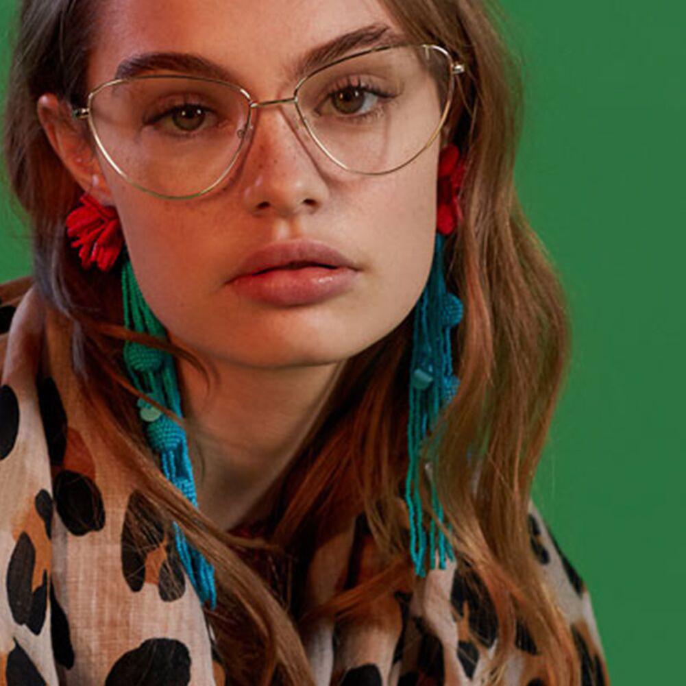 Women Chic Flower Braided Tassel Earring Bohemian Style Eardrop